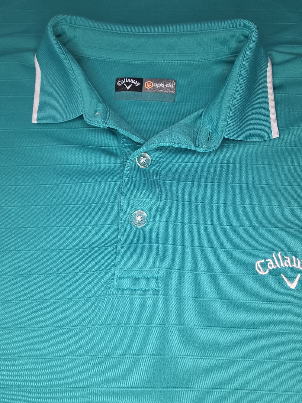 Callaway Men’s Teal Golf Polo Shirt - Breathable Performance Size Large